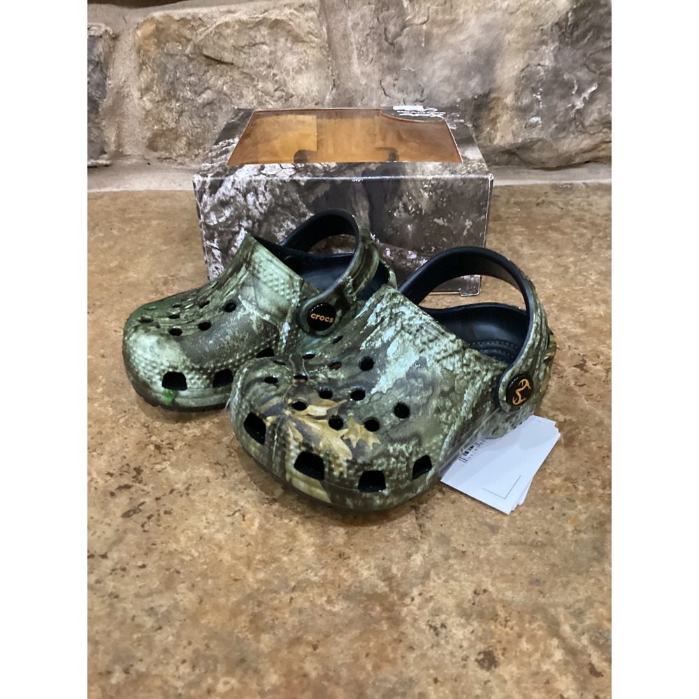Crocs Realtree APX Littles Baby Toddler Size C2 C3 Camouflage Clogs New